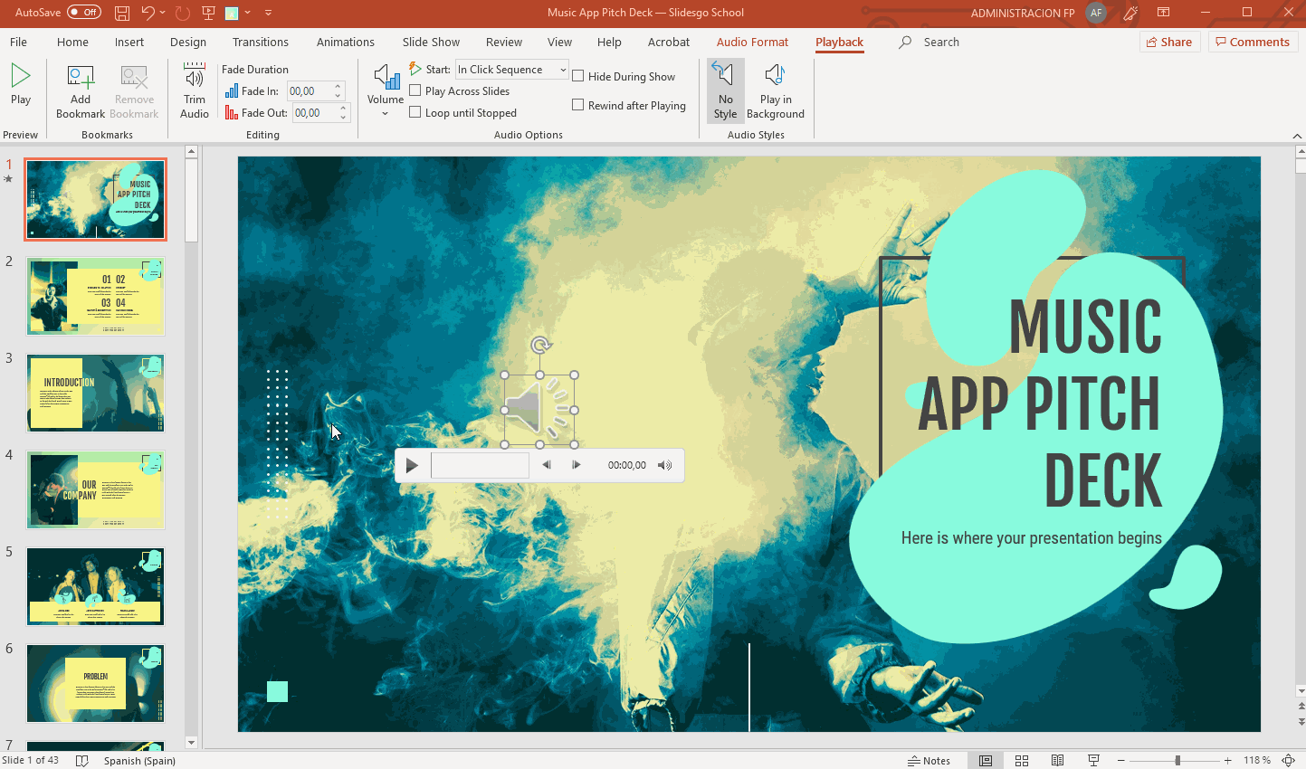 How to Add, Record or Edit Audio or Music in PowerPoint -10