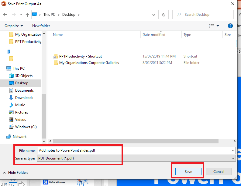 How to print PowerPoint with notes? -7