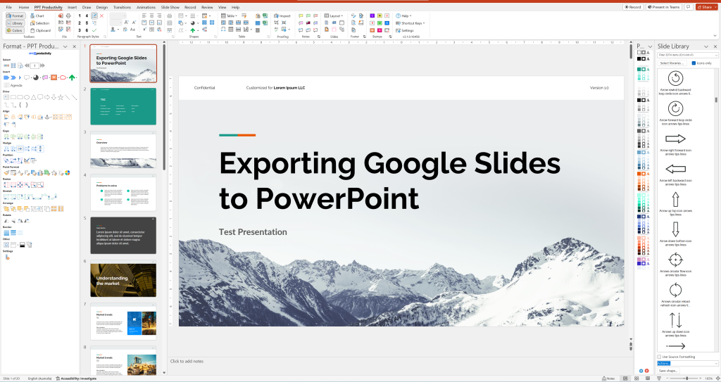 converting Google Slides to PowerPoint