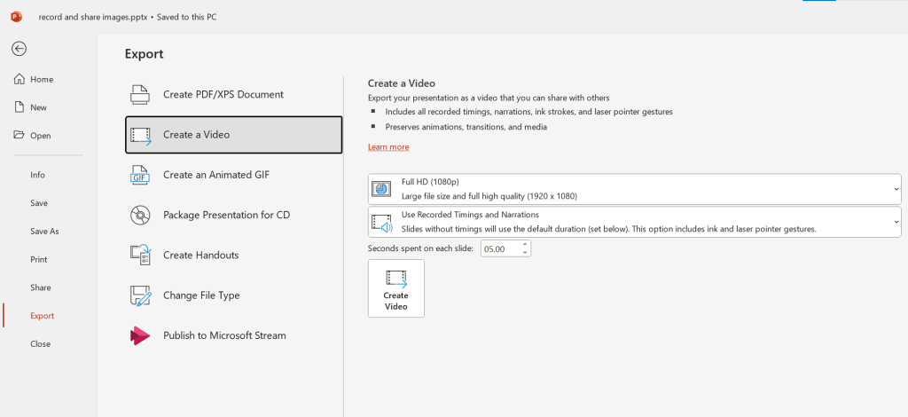 How to record a PowerPoint presentation with audio for sharing -2
