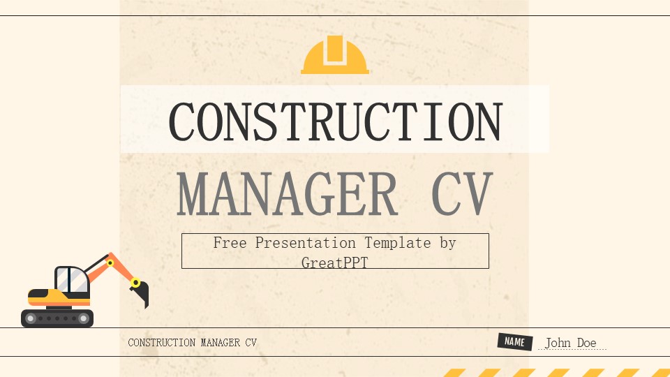 Construction Manager Cv By Greatppt 1