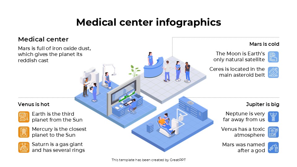 Medical Center Infographics By Greatppt 2
