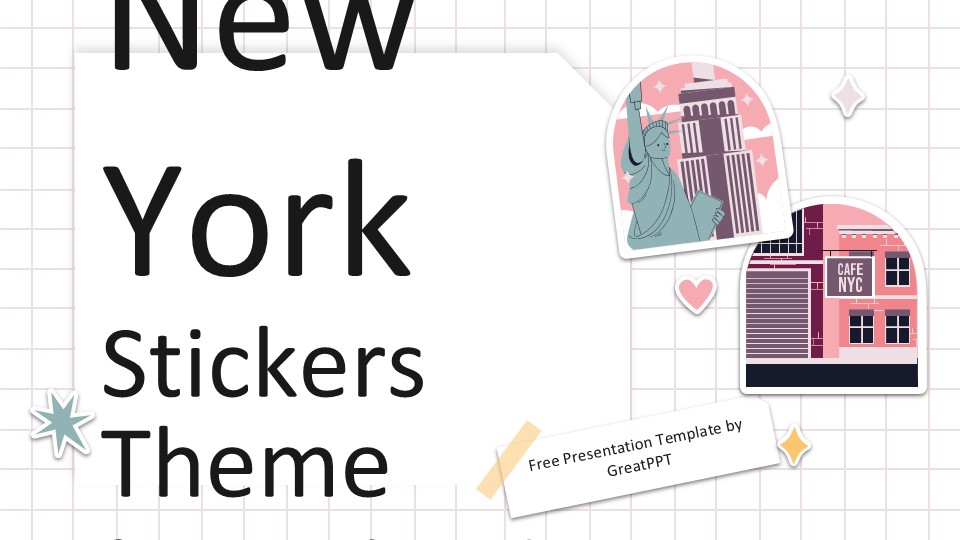 New York Stickers Theme For Social Media By Greatppt 1