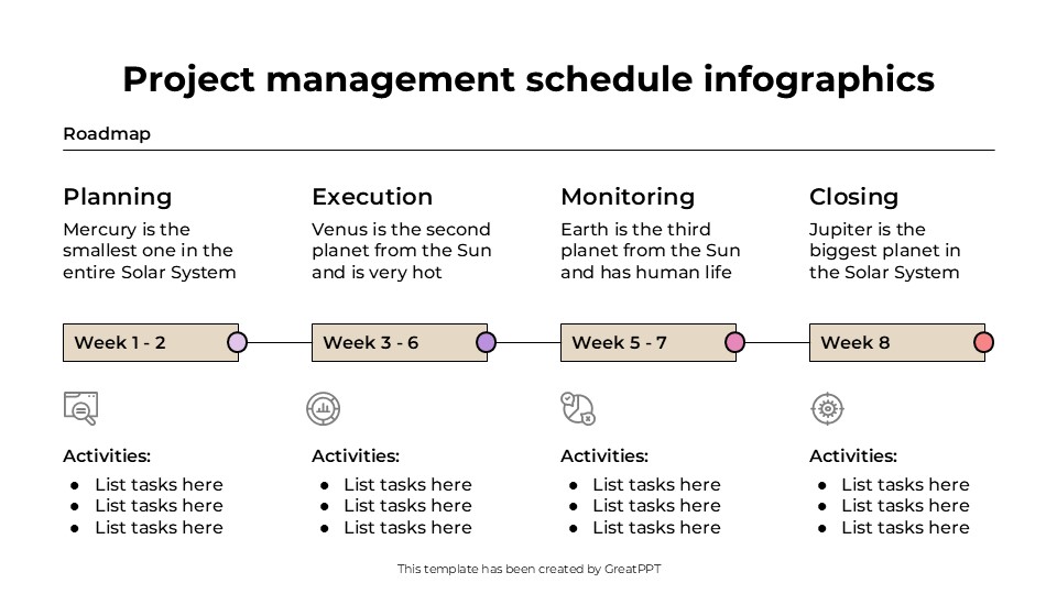 Project Management Schedule Infographics By Greatppt 2