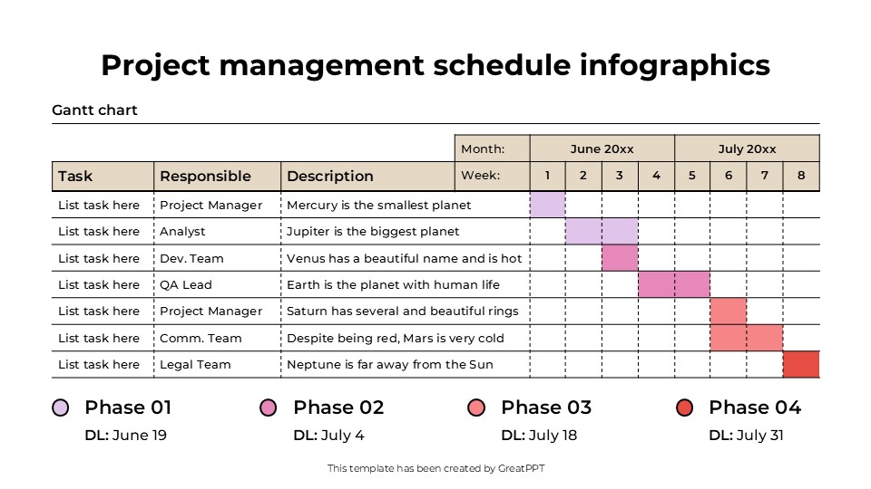 Project Management Schedule Infographics By Greatppt 3