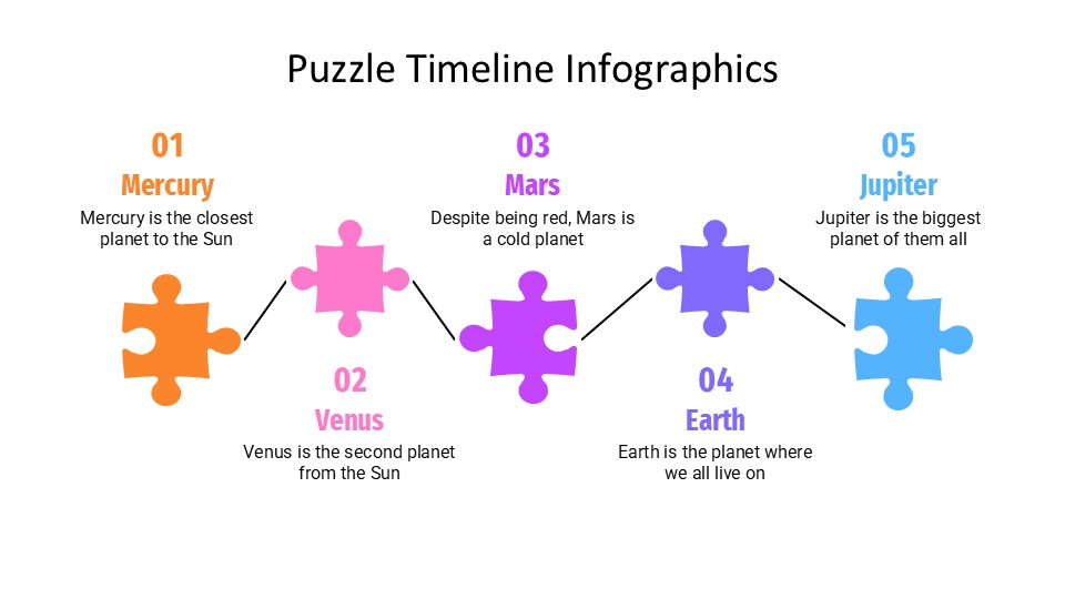 Puzzle Timeline Infographics By Greatppt 23