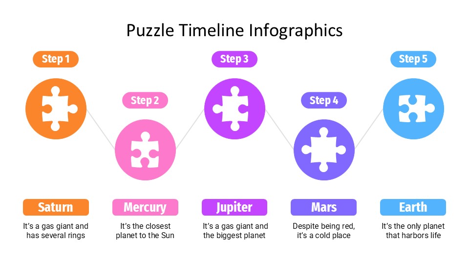 Puzzle Timeline Infographics By Greatppt 25