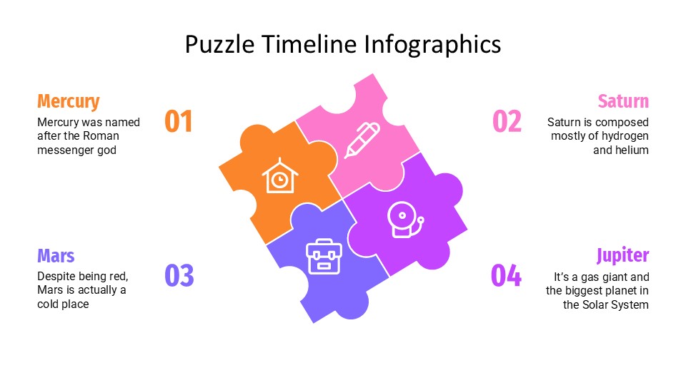 Puzzle Timeline Infographics By Greatppt 7