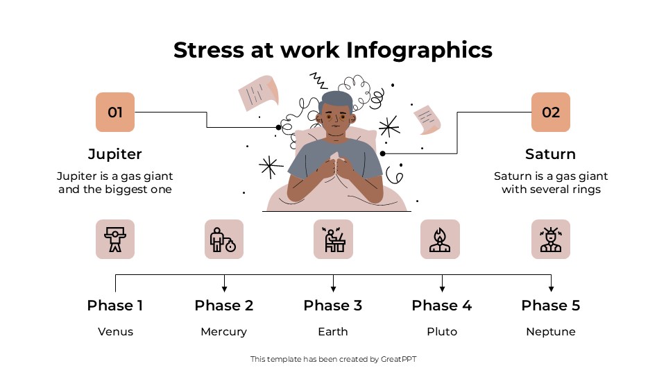 Stress At Work Infographics By Greatppt 5