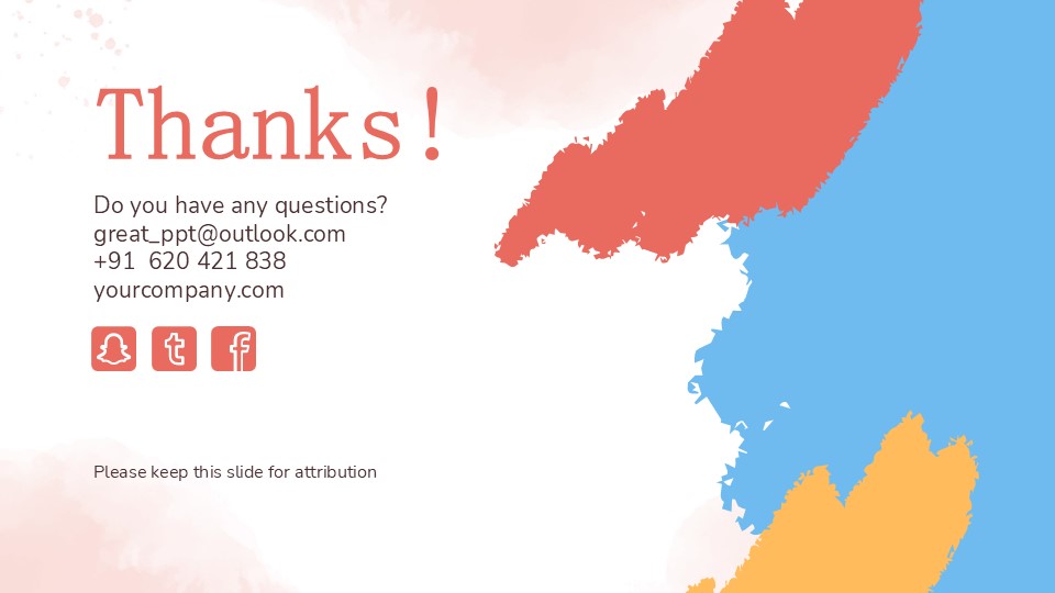 Watercolor Splash Company Profile By Greatppt 32