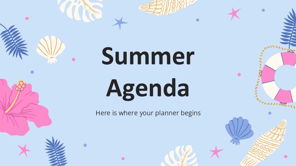 Summer Agenda By Greatppt 1