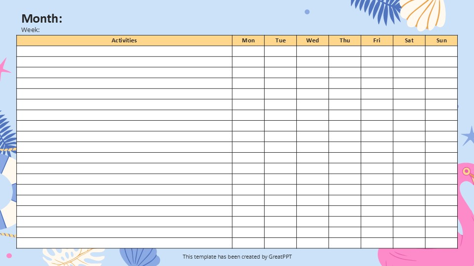 Summer Agenda By Greatppt 15