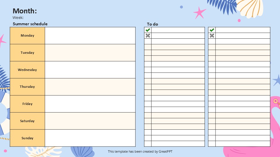 Summer Agenda By Greatppt 2