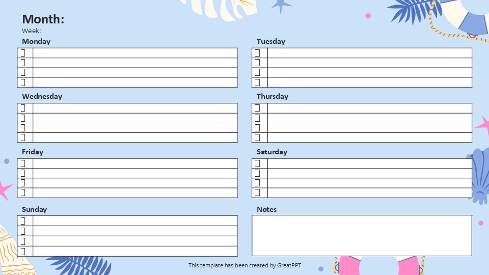 Summer Agenda By Greatppt 6