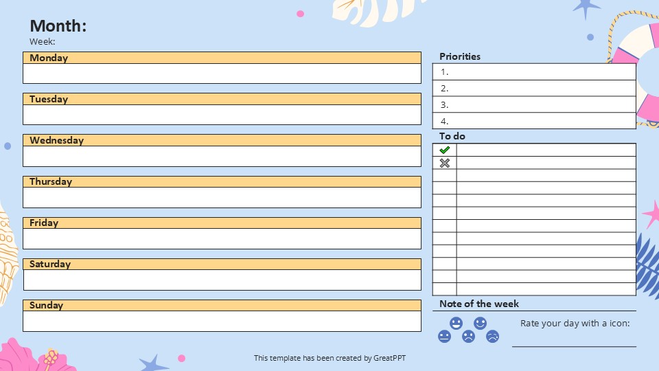 Summer Agenda By Greatppt 9