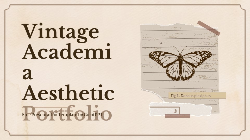 Vintage Academia Aesthetic Portfolio By Greatppt 1