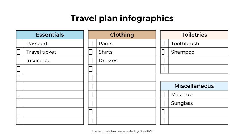 Travel Plan Infographics By Greatppt 12