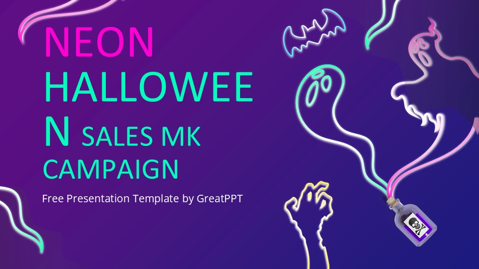 Neon Halloween Sales Mk Campaign By Greatppt 1