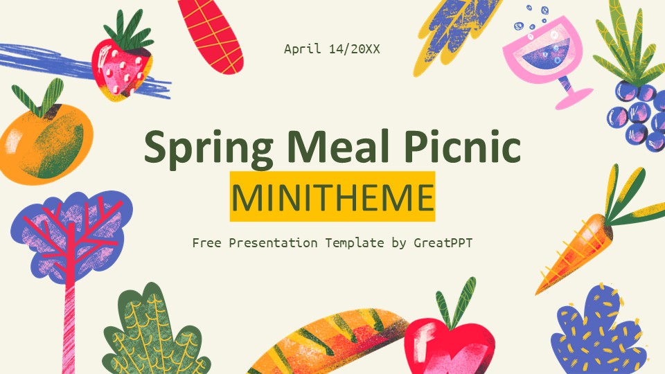 Spring Meal Picnic Minitheme By Greatppt 1