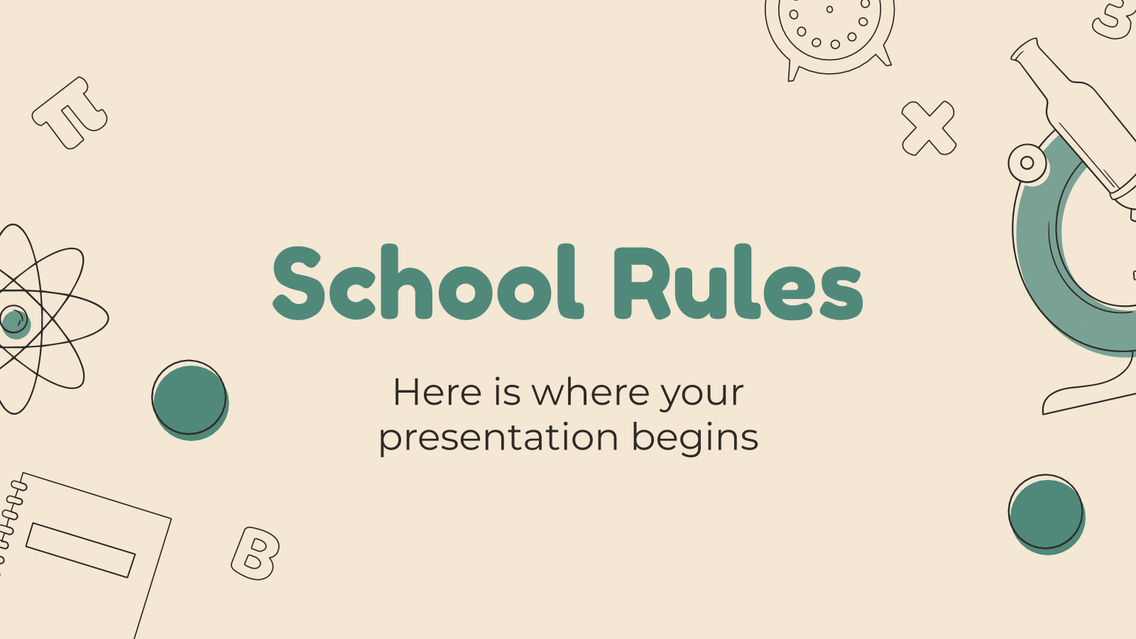 School Rules and Procedures Powerpoint Template