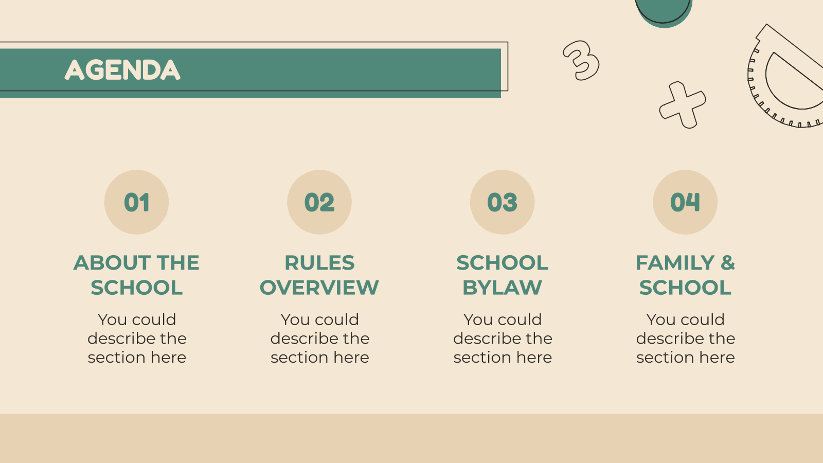 School Rules and Procedures Powerpoint Template