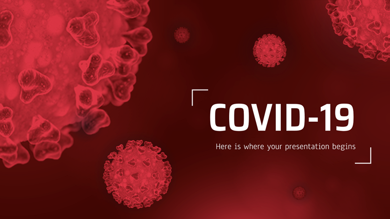 COVID-19 Red Powerpoint Template - GreatPPT