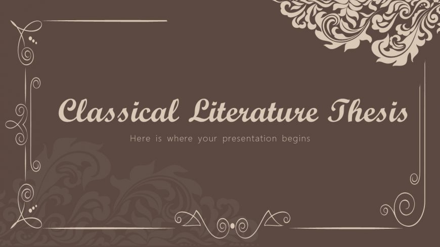Classical Literature Thesis Powerpoint Template