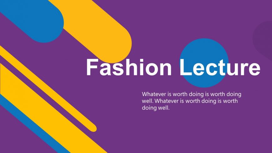 Fashion Lecture Colorful PowerPoint Template