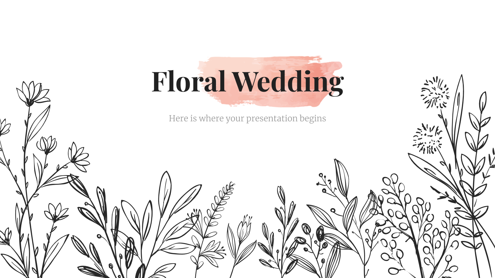 Floral Wedding Powerpoint Template