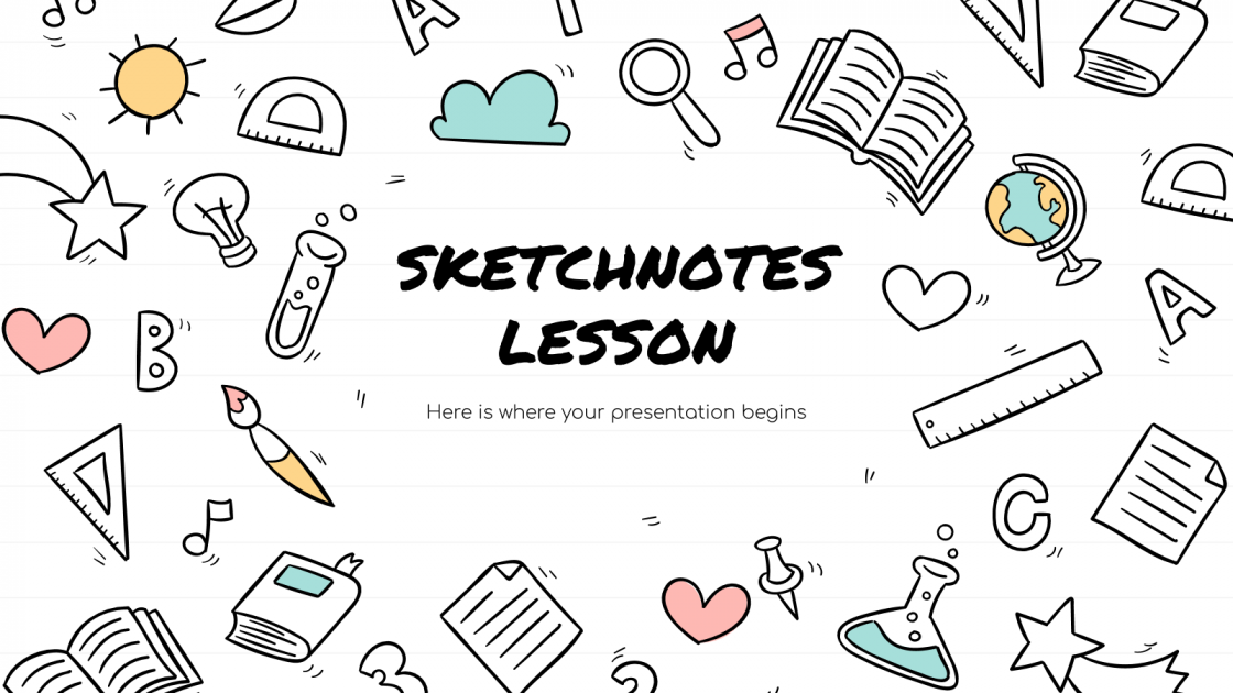 Sketchnotes Lesson Powerpoint Template