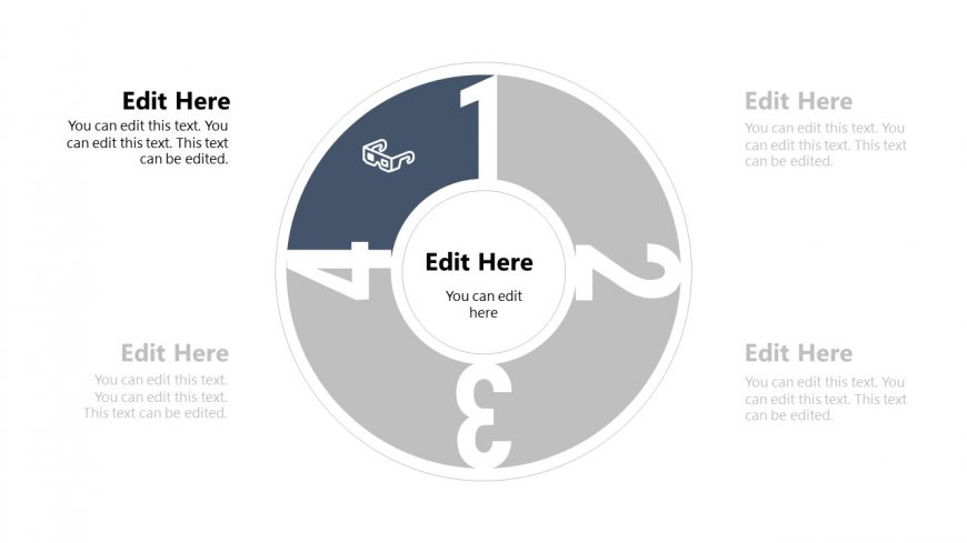 4 Step Circular Process PowerPoint Template