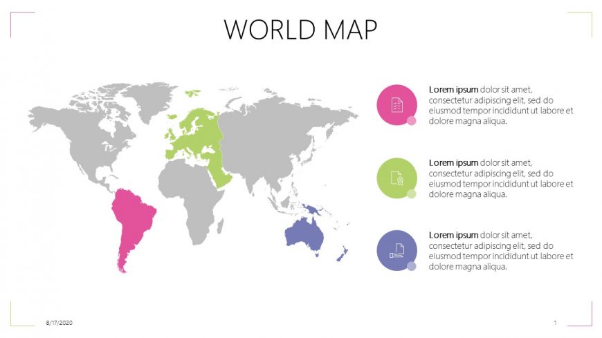 Colorful World Map Template