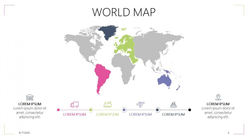 Colorful World Map Template