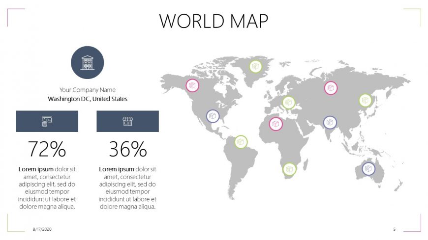 Colorful World Map Template
