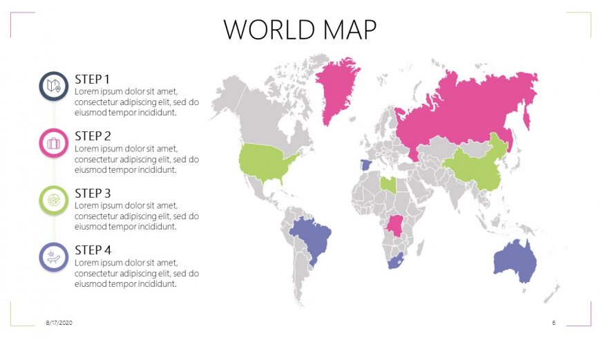 Colorful World Map Template