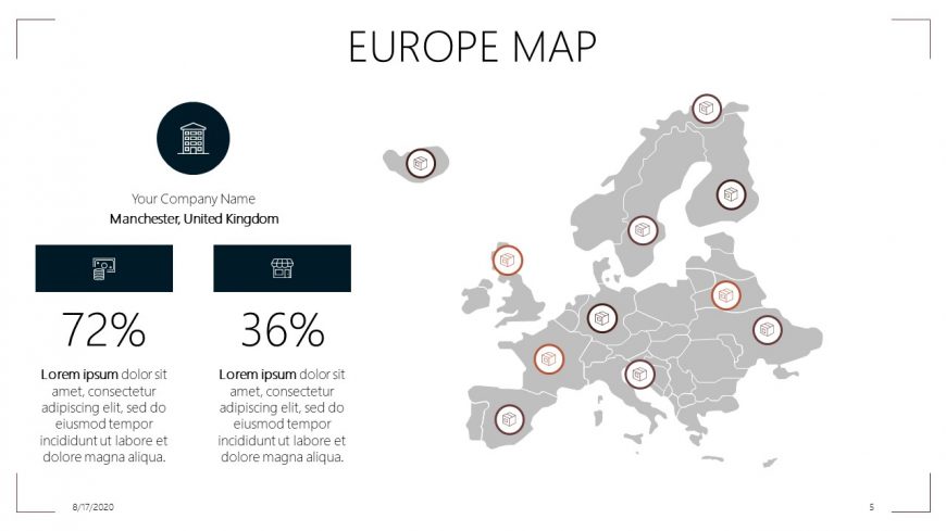 Europe Map Template