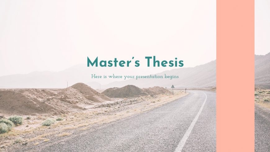Master's Thesis Pink PowerPoint Template