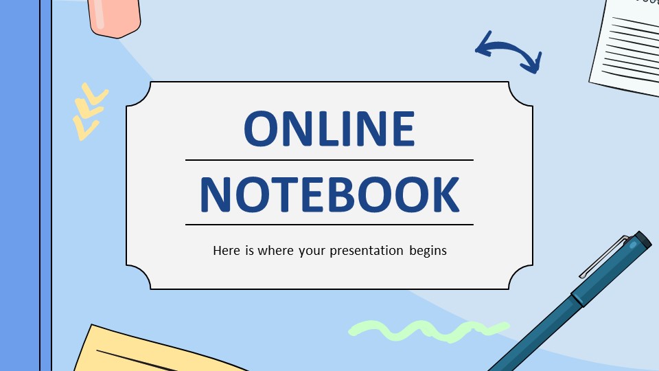 Free Online Notebook PowerPoint Template & Google Slides Theme