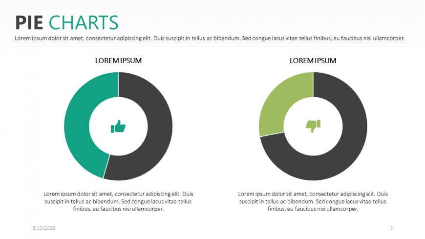 Green Pie Chart PowerPoint Template