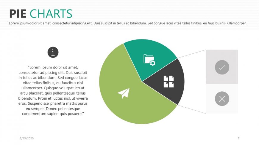 Green Pie Chart PowerPoint Template