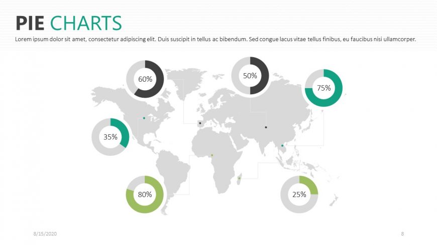 Green Pie Chart PowerPoint Template