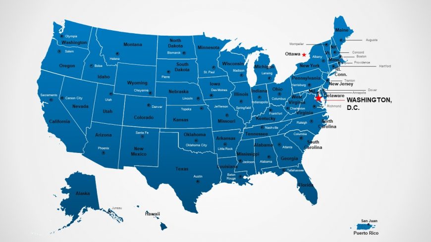 US Map PowerPoint Template