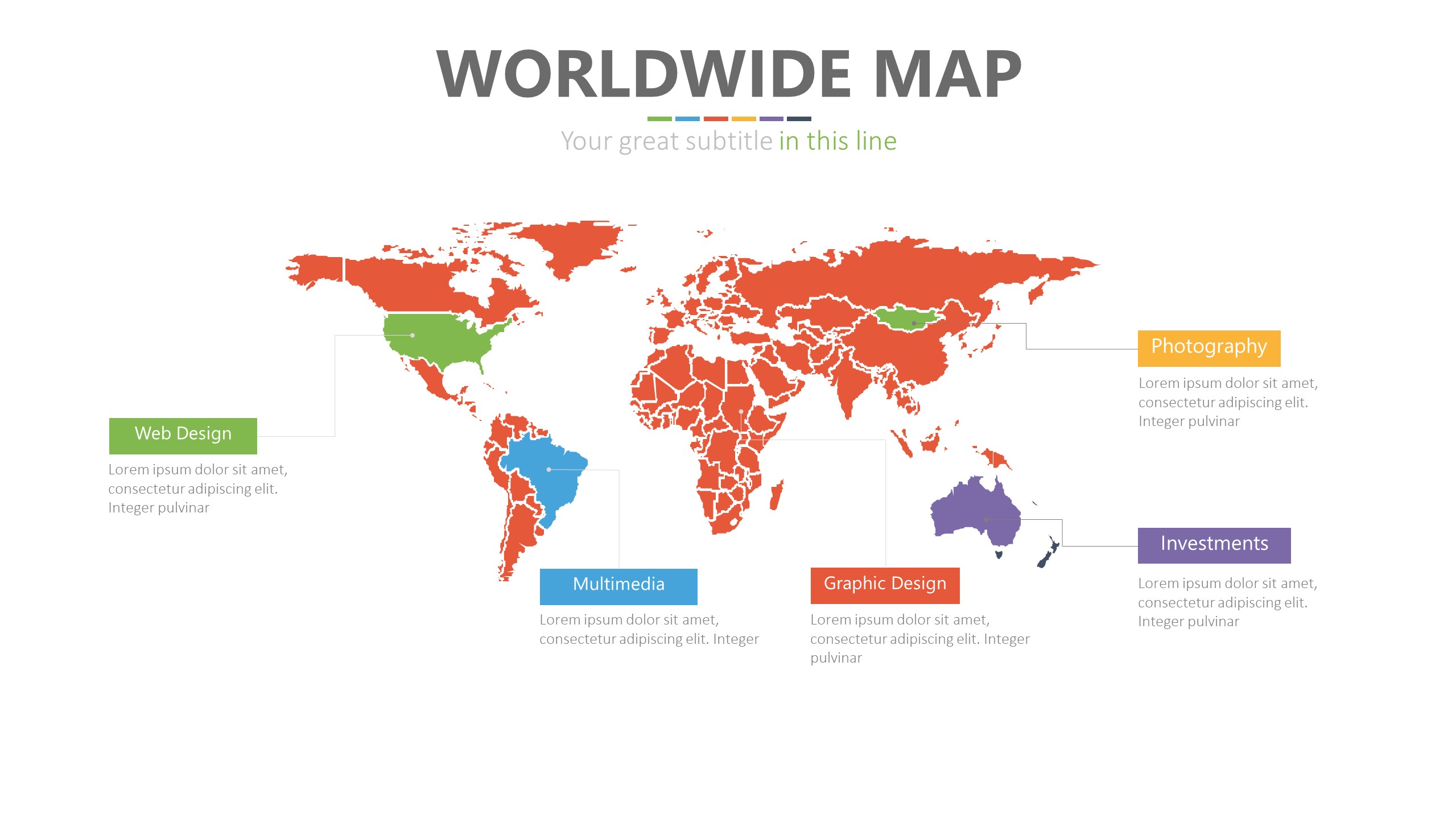 Worldwide Map PowerPoint Template