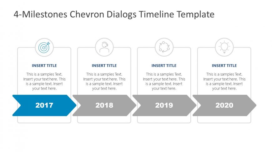 Chevron Dialogs Timeline Infographics