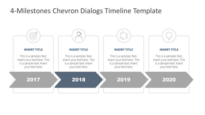 Chevron Dialogs Timeline Infographics