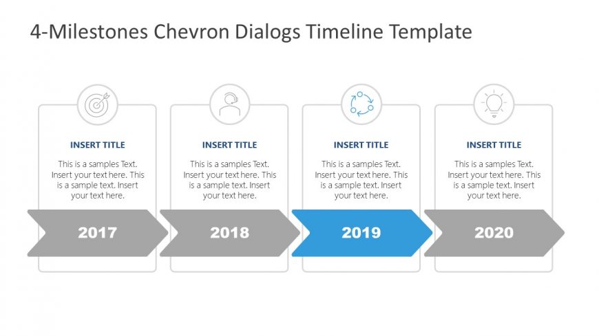 Chevron Dialogs Timeline Infographics