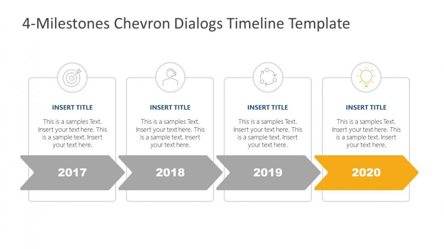 Chevron Dialogs Timeline Infographics