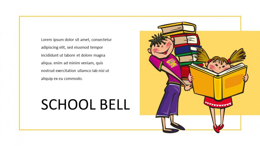 Back to School Yellow Cartoon