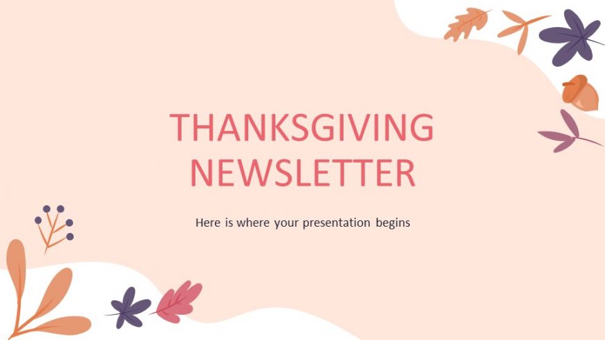 Thanksgiving Newsletter PowerPoint Template