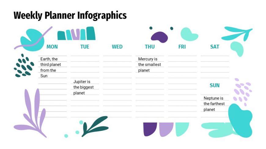 Weekly Planner Infographics